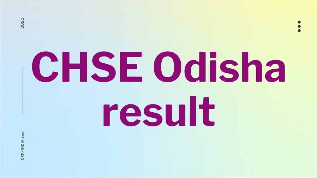 CHSE Odisha result