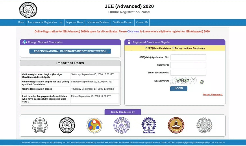 jee-advance-application-form-filling