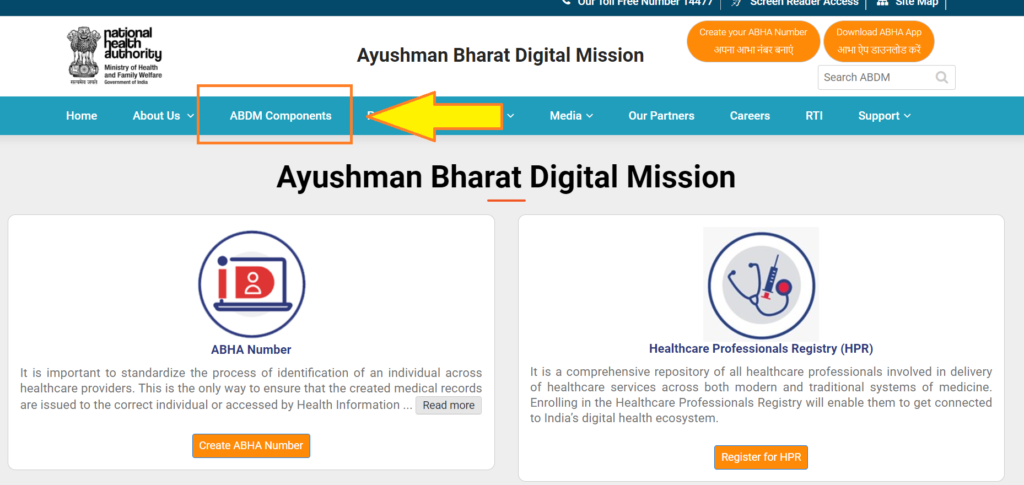 Ayushmaan bharat Digital Mission, ABDM Component