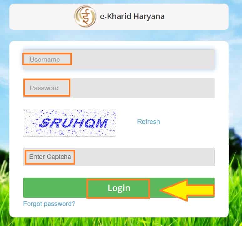 Hariyana e-Kharid portal login