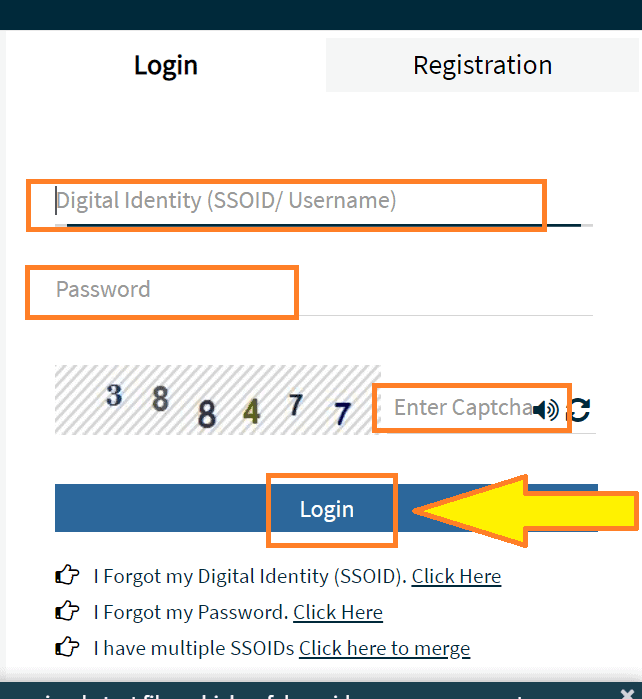 Rajasthan SSO ID Registration.login process