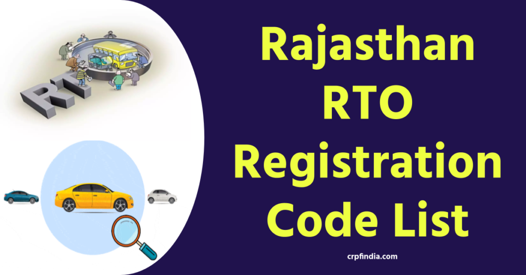 List RTO Offices in Rajasthan with Code