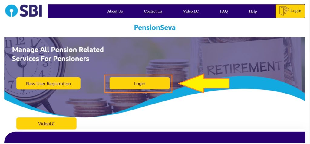 SBI Pension Seva Portal. login