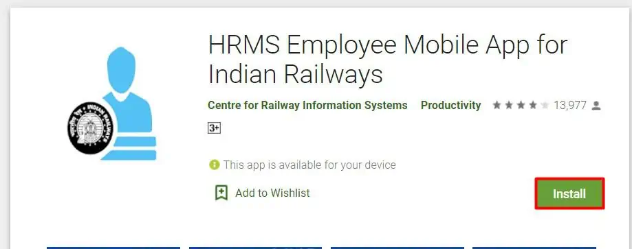 HMRS INDIYAN RAILWAY MOBILE APP