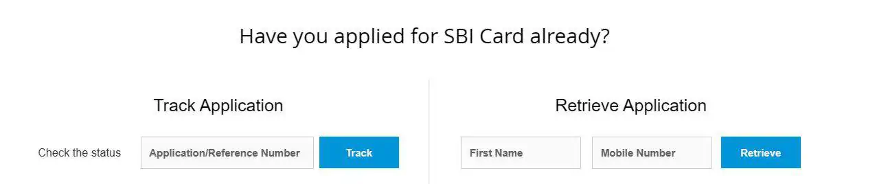 एसबीआई क्रेडिट कार्ड Application स्टैटस चेक 