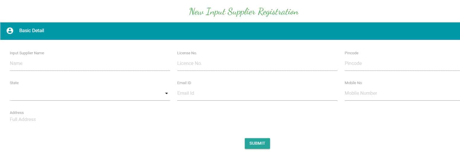 Input-supplier-registration