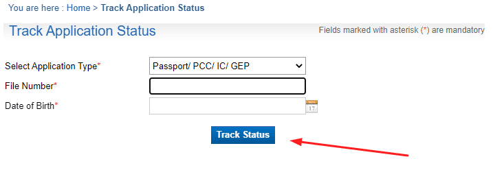 passport track online