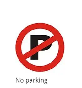 No parking sing