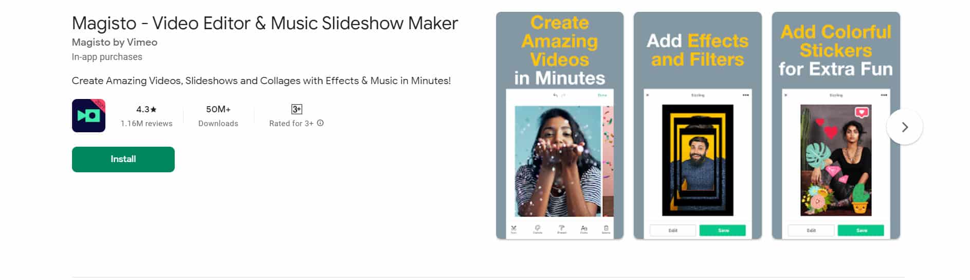  Magisto – Video Editor & Music Slideshow Maker