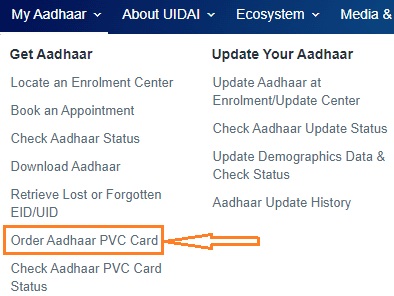 PVC Aadhaar Card Apply