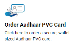 PVC Aadhaar Card Apply, Order Online