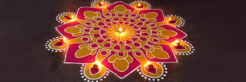 Diwali rangoli for welcome