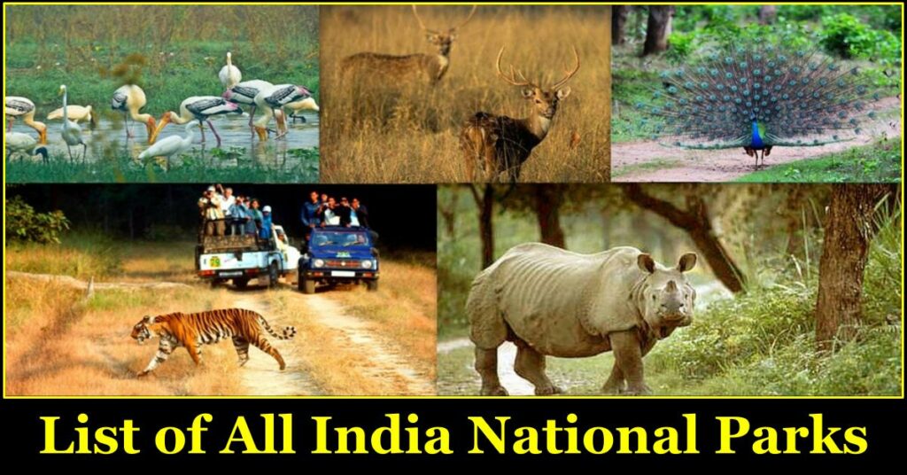 List of All National Park in India in Hindi 2022 । भारत के सभी राष्ट्रीय उद्यानों की सूची