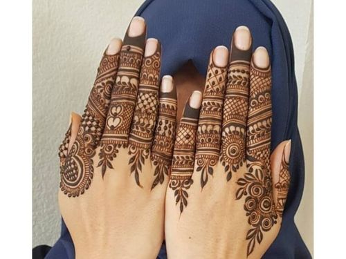 Back Hand Finger Mehndi Design