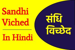 [संधि विच्छेद] Sandhi Viched in Hindi