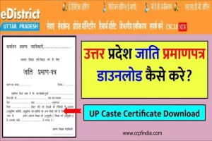 UP Caste Certificate Download | उत्तर प्रदेश जाति प्रमाणपत्र डाउनलोड कैसे करे?