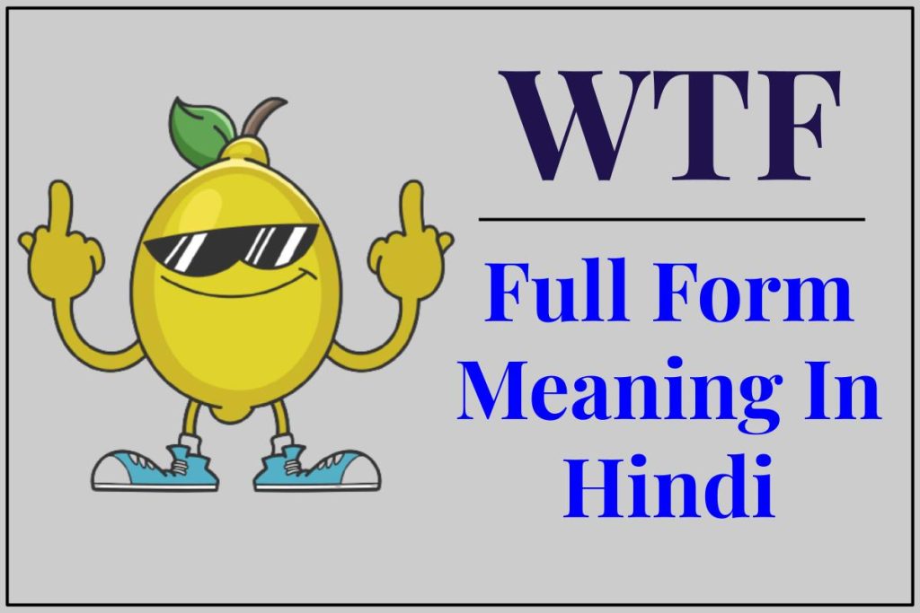 WTF Full Form Meaning In Hindi :