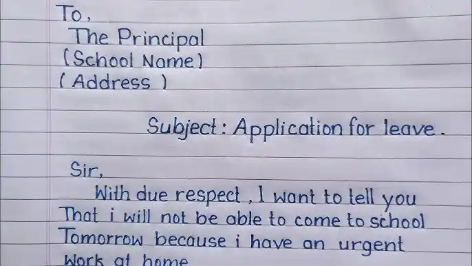 School Leave Application